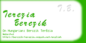 terezia berczik business card